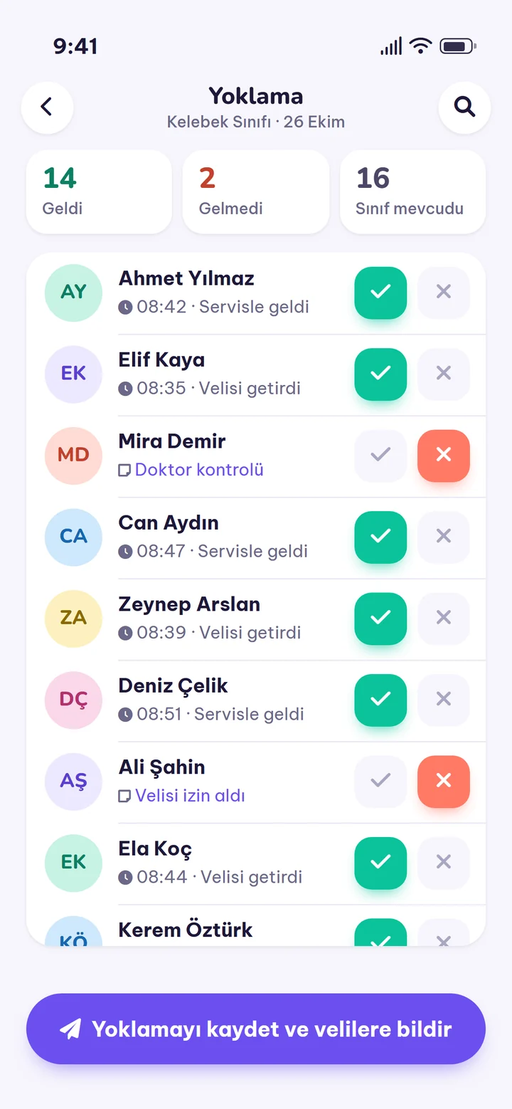 Yoklama ve Giriş-Çıkış